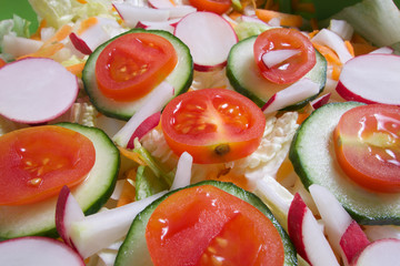 Healthy fresh vegetarian salad