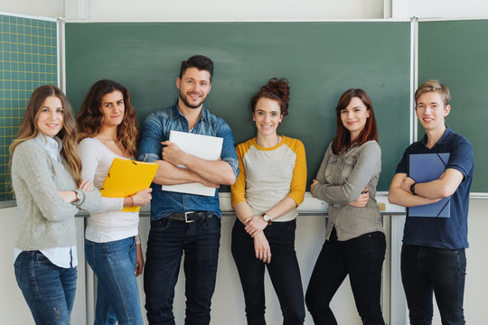 Diverse group of successful university students