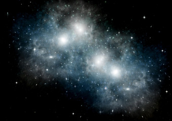 galaxy in a free space