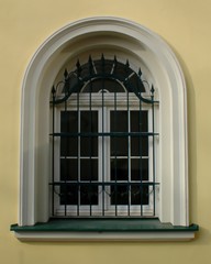 Old renovated window, semicircular, baroque