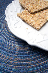 Healthy low carb seed cracker snack