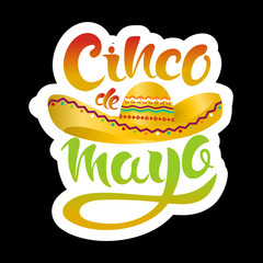 Happy Cinco de Mayo greeting card.