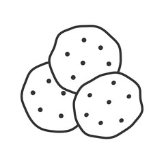 Chocolate chips linear icon