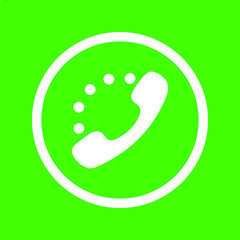 Icon phone handset in circle. Sign messenger. Vector illustration 