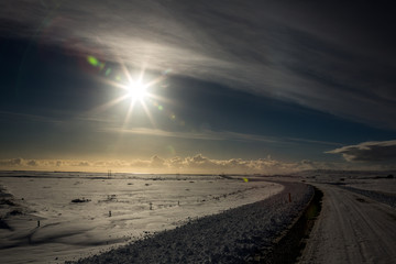 Eine Straße auf Island