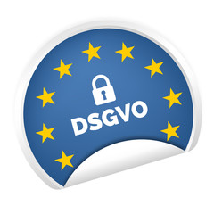 DSGVO Datenschutz-Grundverordnung Aufkleber Europa