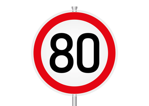 Geschwindigkeitsbegrenzung - 80