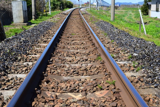 鉄橋付近の線路
