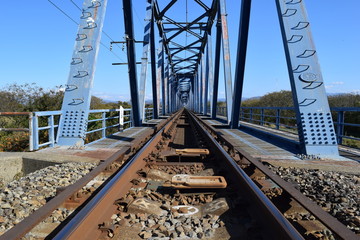 Fototapeta premium 鉄橋付近の線路