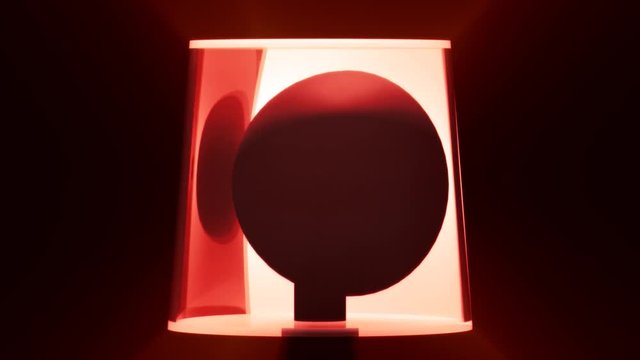 Red beacon rotating continuously. 4k loop footage. 3D Rendering