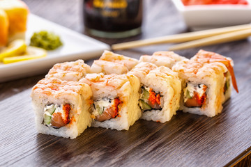 Maki and nigiri sushi