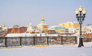 Obraz premium Gold ring of Russia. Beautiful view of the winter old Russian city of Vladimir.