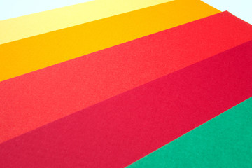 Colored group of empty papers on office desk for notes