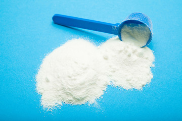 Spilled milk powder for baby food.