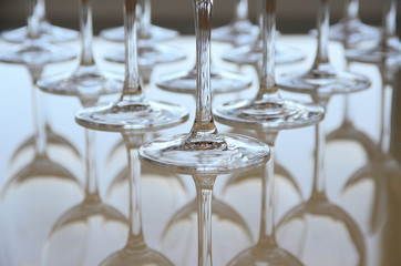 Gäser, Glas, Wein, restaurant, trinken, Spiegelung, transparent
