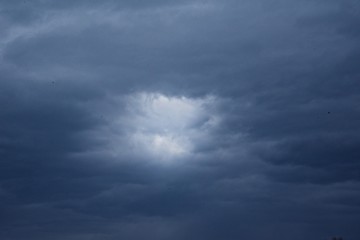 Fototapeta premium Rainy weather. Heavy clouds in the sky.