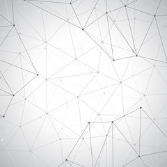 Grey graphic background dots with connections for your design, illustration