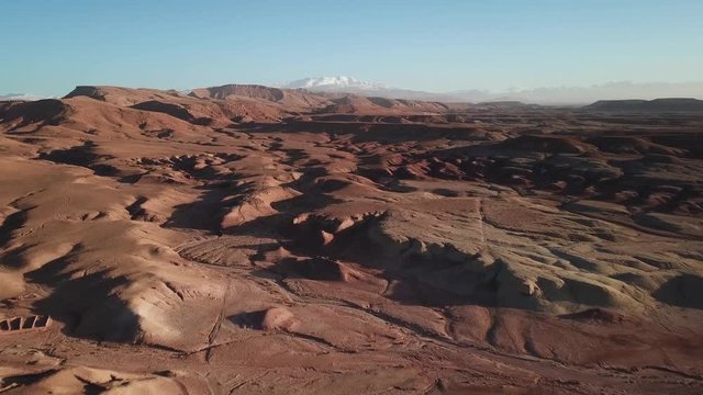 Aerial landscape of Atlas Mountains in Morocco, 4k
