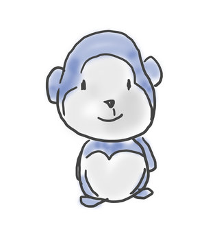 ゴリラくん かわいいゆるい動物キャラ子供の落書き風イラスト Stock Illustration Adobe Stock
