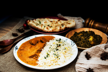 Handmade Indian curry chicken rice