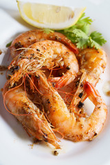 barbecued chilli prawns