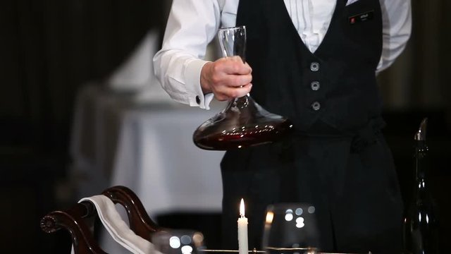 Decantation of wine