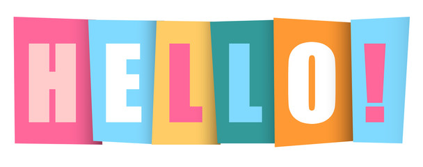 HELLO! colourful vector letters