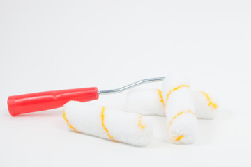 Isolated unused paint roller