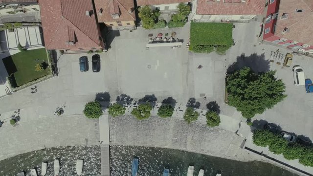 bicycle sumer italy Italian riviera houses drone flight near the mountains, Italy lake, drone 4k nature flight hootel
