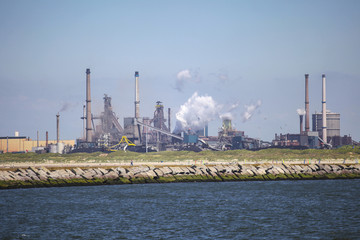 Wijk aan zee city industrial park in the coast of the sea