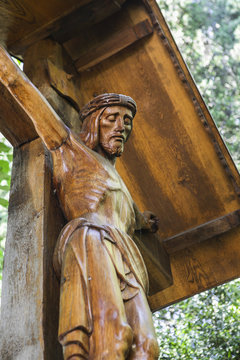 Wooden sculpture of Jesus Christ