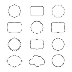 Vector set of decorative frames, borders, shapes.