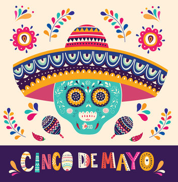 Holiday Mexican decorative illustration