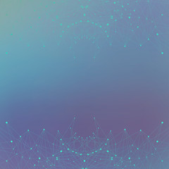 Modern Structure Molecule DNA. Atom. Molecule and communication background for medicine, science, technology, chemistry. Medical scientific backdrop, illustration.