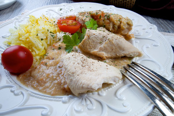 Low carb marinated chicken tend with basmati rice and spices