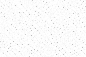 Geometric abstract background with connected line and dots. Graphic background for your design, illustration.