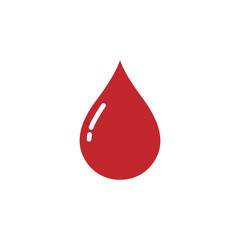 Fototapeta premium Blood drop icon on a white background