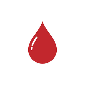 Blood drop icon on a white background
