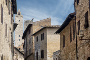 Fototapeta na wymiar San Gimignano, Siena, at morning