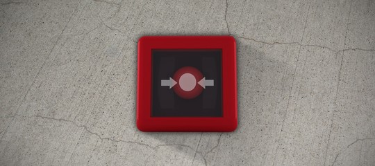 Composite image of fire alarm switch