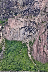 The forest reflects in the lake, Norway, Scandinavia
