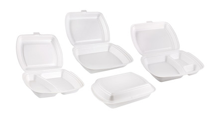 Disposable container for food isolated