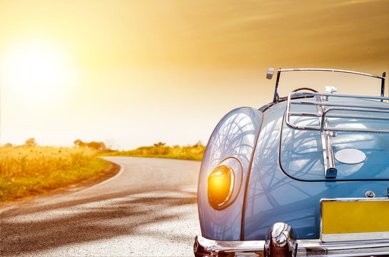 Summer car on road  - Powered by Adobe