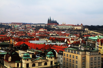 Fototapeta na wymiar Prague castle as nice landscape
