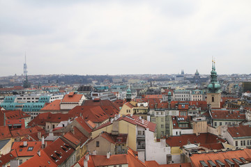 Naklejka na ściany i meble gothic Prague from the old castle