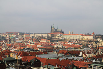 Naklejka na ściany i meble Prague castle as nice landscape