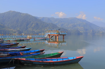 Fhewa lake boat cruise Pokhara Nepal