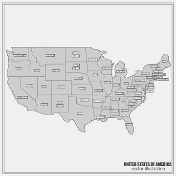 United States of America Vector Map. Illustration.