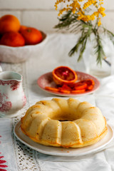 BLOOD ORANGE POUND CAKE WITH AN ORANGE ZEST ICING