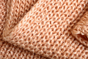 beige knitted fabric